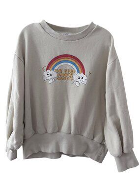 Hundred Pieces Kids "Good Karma Society" Rainbow Graphic Sweatshirt Size 8Y